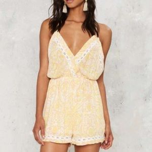 Yellow Paisley Romper